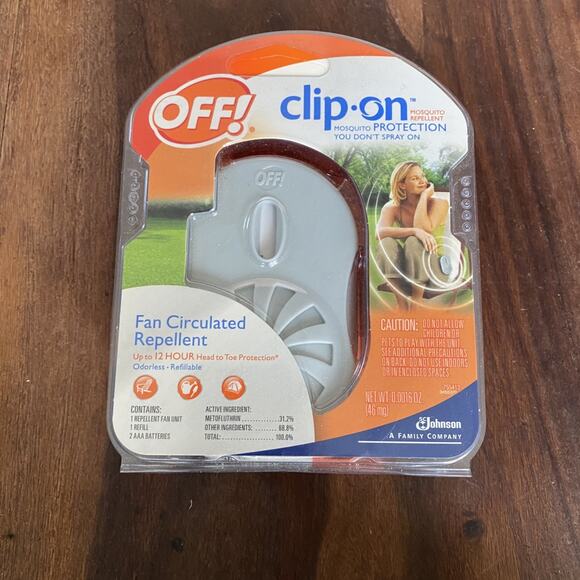 New Off! Clip On Fan Circulated Mosquito Repellent w/ 2 Refills Johnson - Picture 2 of 6